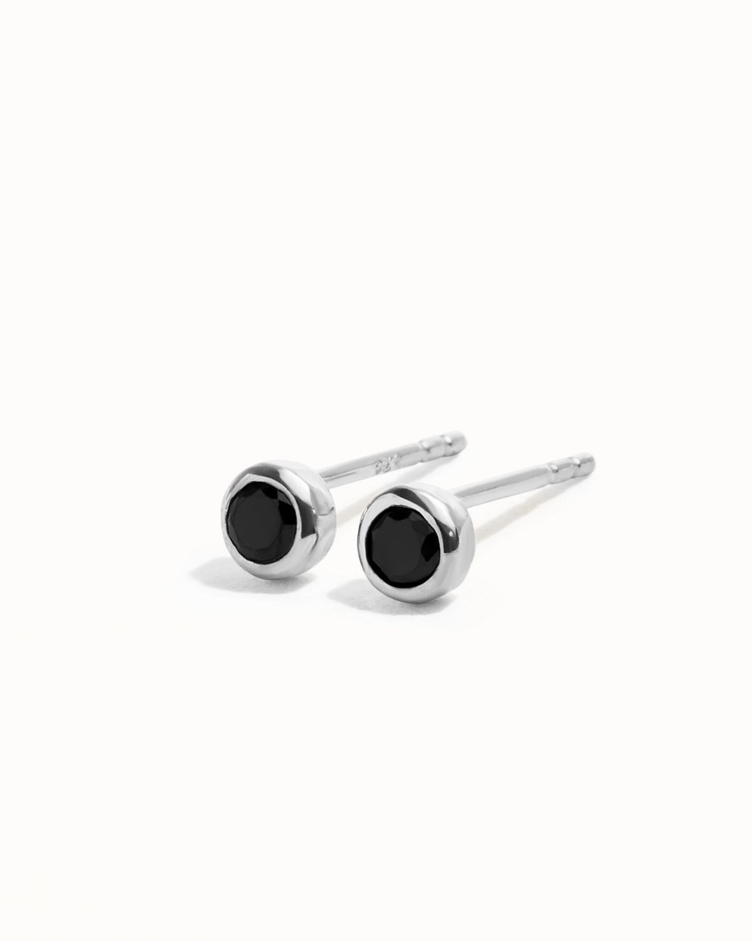 thumbnail image 2 of 8 Pairs Stainless Steel CZ Stud Earrings Set – 3mm To 10mm Clear & Black CZ 2 of 3