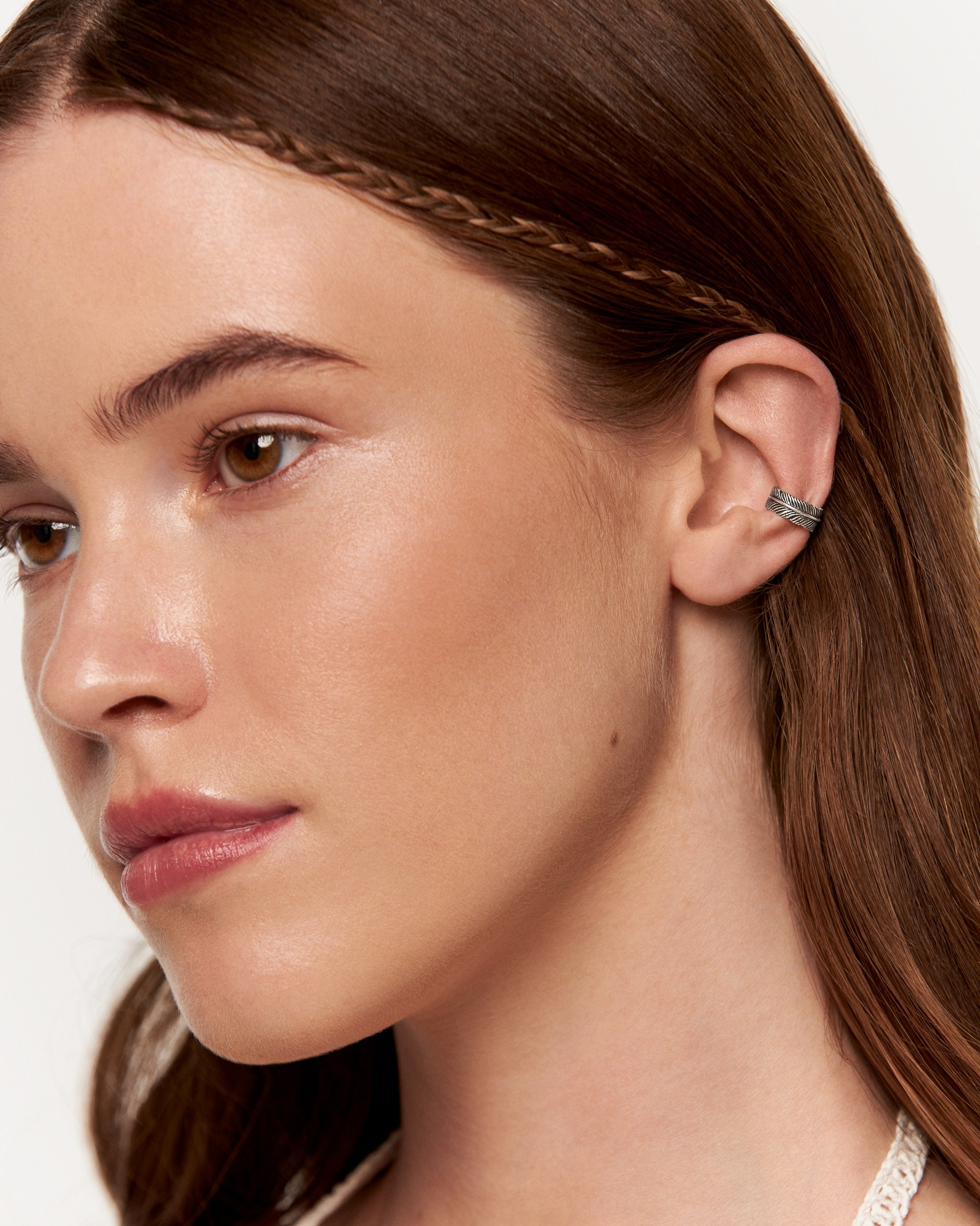 Feather Ear Cuff Earring Sterling Silver Ear Wrap Earrings Boho Jewelry  Gift for Her - ECU007