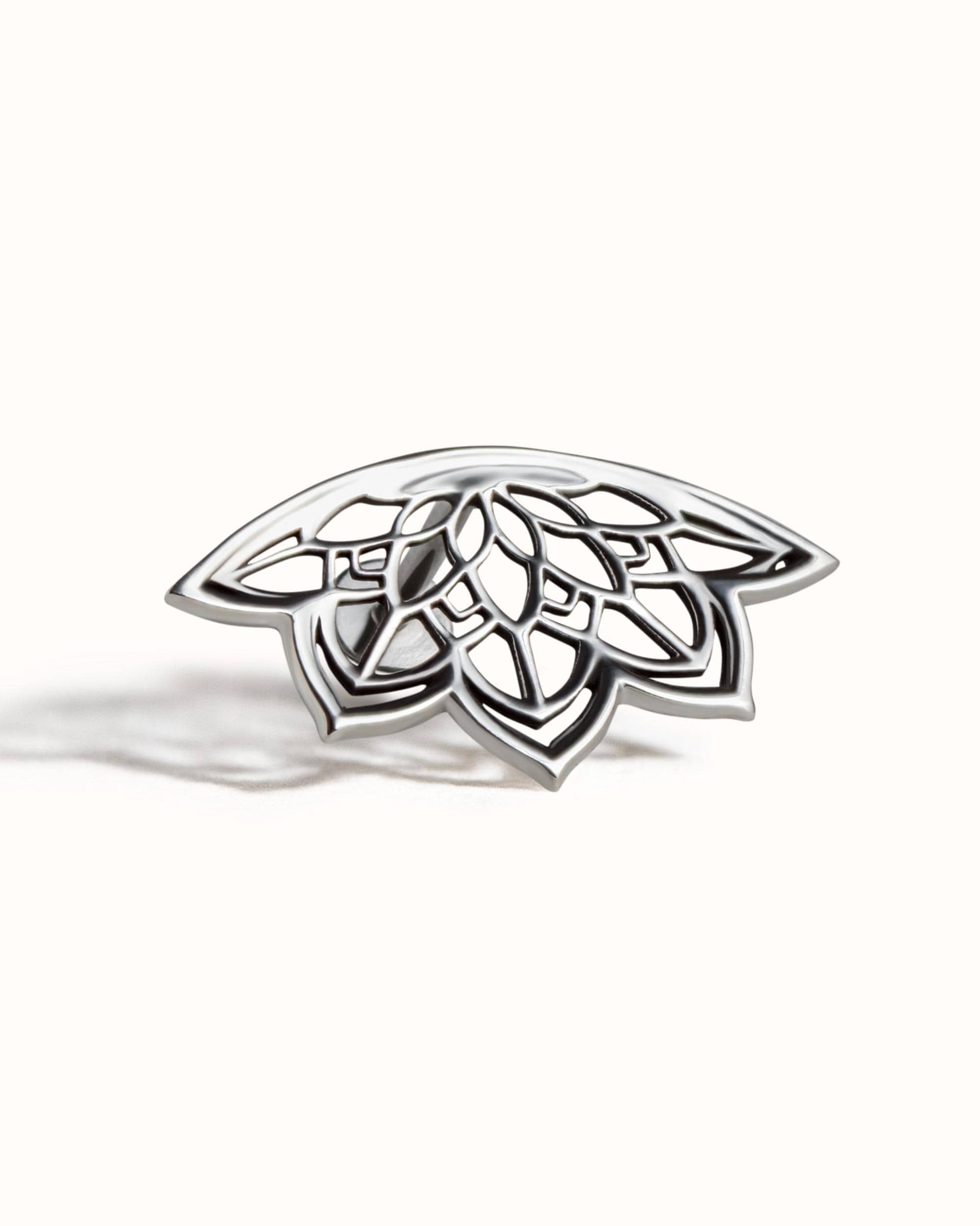 Boho Helix Earring • Geometric Mandala Lotus Flower Hidden Helix • Piercing 18G 16G • Cartilage Bohemian Silver Spiritual Jewelry • CRT023 B
