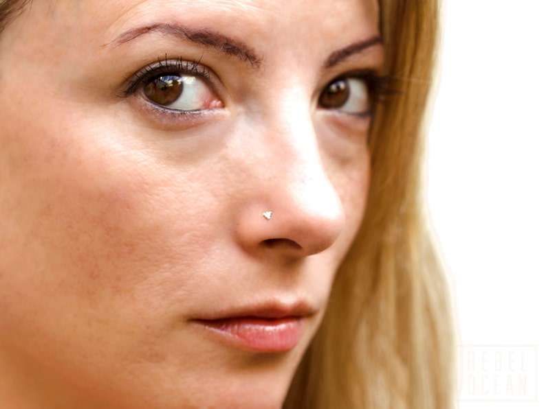 Nose Stud Nostril Nose Screw Ala Nose Piercing Earring Etsy