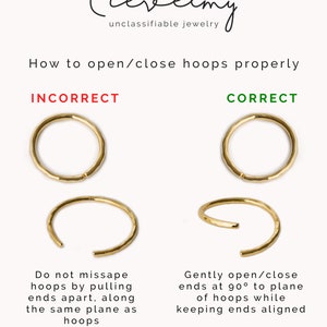 20G 14K Gold Filled Small Hoop Earrings Cartilage Thin Hoop Earring Tiny Continuous Endless Silver Hoop Earrings Dainty Hoop MHP006B image 10