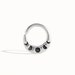 Moon Phase Septum Ring Nose Ring Celestial Jewelry Sterling Silver Bohemian Fashion Indian Style 14g 16g 18g - BSE041 