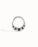 Moon Phase Septum Ring Nose Ring Celestial Jewelry Sterling Silver Bohemian Fashion Indian Style 14g 16g 18g Christmas Gifts - BSE041 