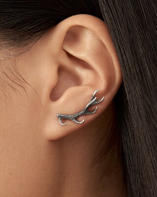 Orecchini A Stella In Argento 925 | Ear Climber Ipoallergenico Per Donna