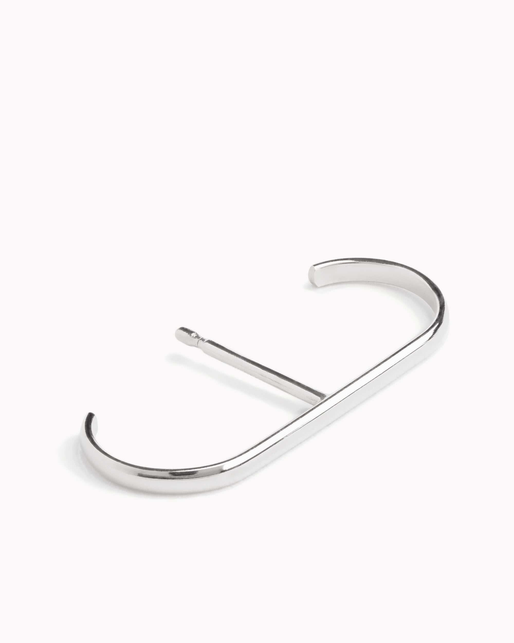 Suspender Earring Minimalist Silver Earring • Modern Geometric Ear Lobe Cuff Earring • 14k Gold Filled Stud Bar Earring Simple Gift - CST027