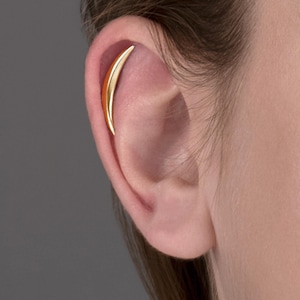 Cartilage Earring Crescent Moon Helix Earring 20G 18G 16G Sterling Silver Minimalist Stud Piercing Dainty Jewelry Ear Cuff Earring - CRT001 image 7