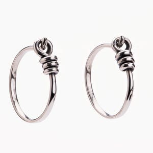 Tiny Hoop Earrings Silver Small Huggie Earrings Sterling Silver Boho Modern Jewelry Tiny Minimalist Dainty Hoops - MHP007 image 8