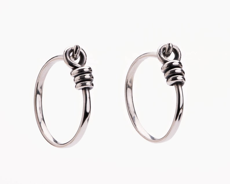 Tiny Hoop Earrings Silver Small Huggie Earrings Sterling Silver Boho Modern Jewelry Tiny Minimalist Dainty Hoops - MHP007 image 8