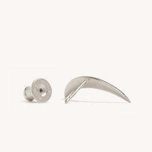 Cartilage Earring Crescent Moon Helix Earring 20G 18G 16G Sterling Silver Minimalist Stud Piercing Dainty Jewelry Ear Cuff Earring CRT001 image 10