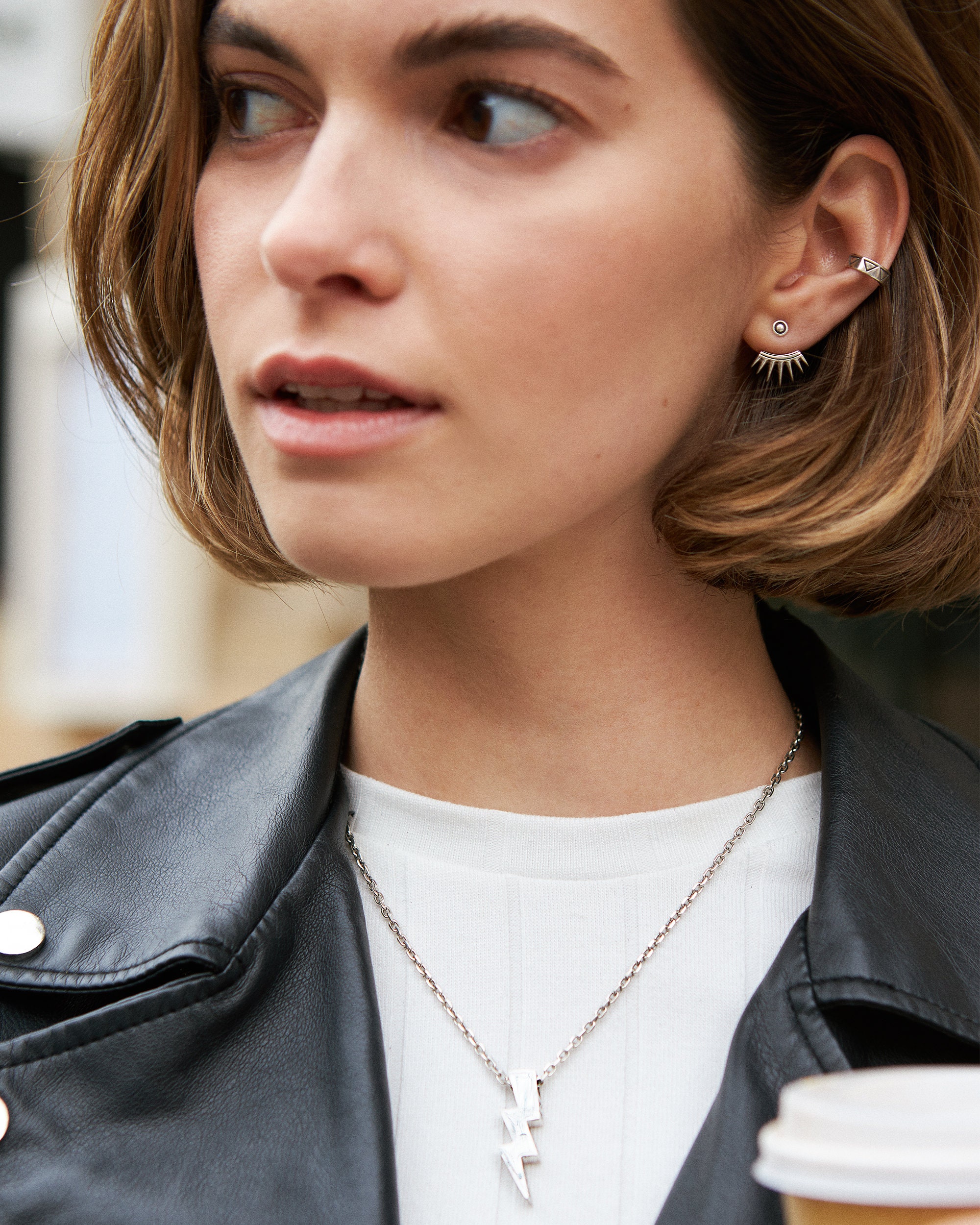 Sterling Silver Ear Jacket Earrings Sunshine Ear Cuff Earrings Boho Jewelry  Gift for Her Best Christmas Gift - JKT001