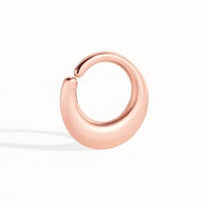 Minimalist Disc Septum Ring Modern Nose Ring Körperschmuck Sterling Silber und Gold Edgy Style 14g 16g Geschenk für Sie BSE046 Rose Gold Shiny