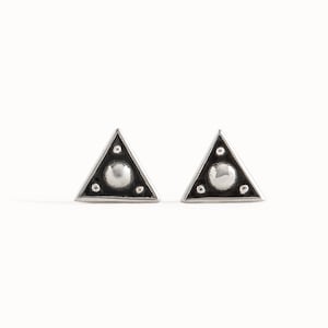 Pendientes de plata de ley con forma de triángulo, pendientes de oreja, regalo de joyería moderna para ella JKT007SSO imagen 6