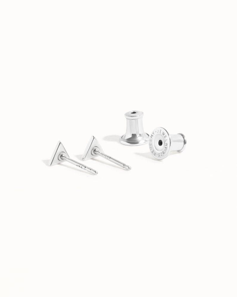 Piccoli orecchini triangolari in argento sterling Orecchini gioielli moderni taglienti Regalo per lei CST002 immagine 5