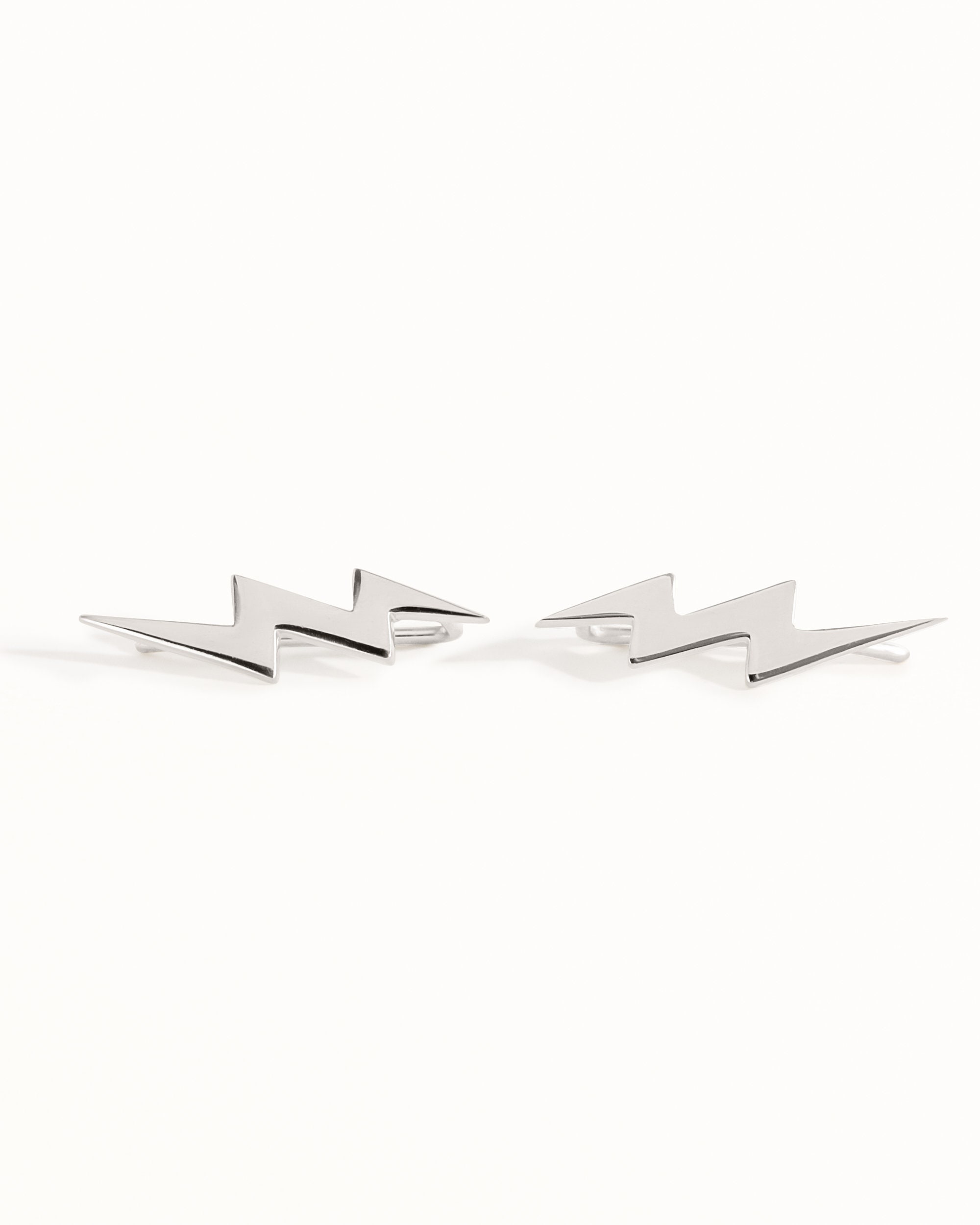 Bolt Earring Ear Climber 925 Sterling Silver Ear Cuff Lightning 14K Ear Crawler Chic Fashion Earrings Modern Jewelry Gift - FES009