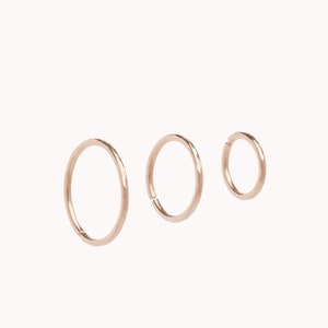 Aretes de aro pequeños rellenos de oro de 20 g y 14 quilates Aretes de aro delgados para cartílago Aretes de aro pequeños y continuos de plata Aro delicado MHP006B imagen 9