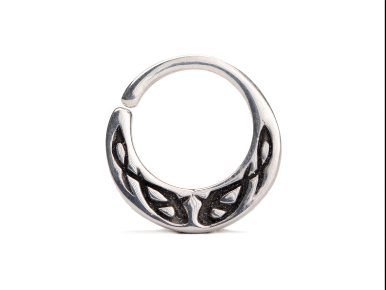 Celtic Jewelry Septum Ring in Sterling Silver Nose Ring Body Jew Celtic Jewelry Septum Ring in Sterling Silver Nose Ring Body Jew