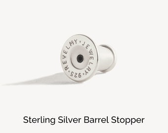 Silver Barrel Stopper - nur für Revelmy Ohrringe