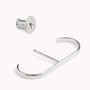 Boucle d'oreille porte-jarretelles Boucle d'oreille minimaliste en argent Boucle d'oreille géométrique moderne en lobe Couche d'oreille remplie d'or 14 carats Cadeau simple CST027 image 8