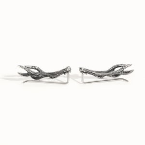 Sterling Silver Ear Cuff Earrings Antler Deer Earpin Boho Ear Crawler Wrap Earring Bohemian 925 Jewelry Gift FES006 image 8