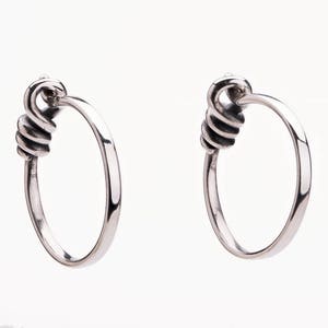 Tiny Hoop Earrings Silver Small Huggie Earrings Sterling Silver Boho Modern Jewelry Tiny Minimalist Dainty Hoops - MHP007 image 7