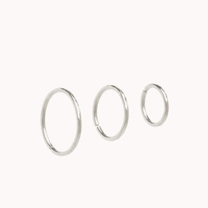 20G 14K Gold Filled Small Hoop Earrings Cartilage Thin Hoop Earring Tiny Continuous Endless Silver Hoop Earrings Dainty Hoop MHP006B image 8
