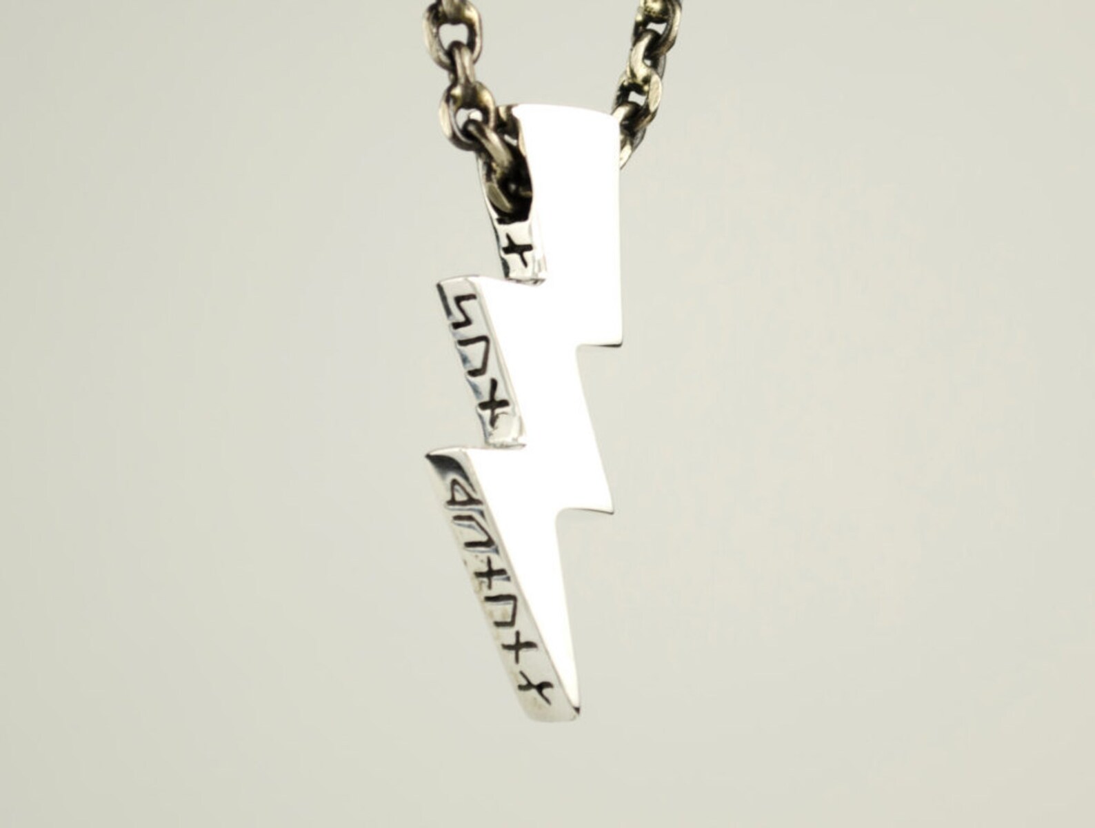 Bolt Necklace Jewelry Solid Sterling Silver Pendant With Etsy