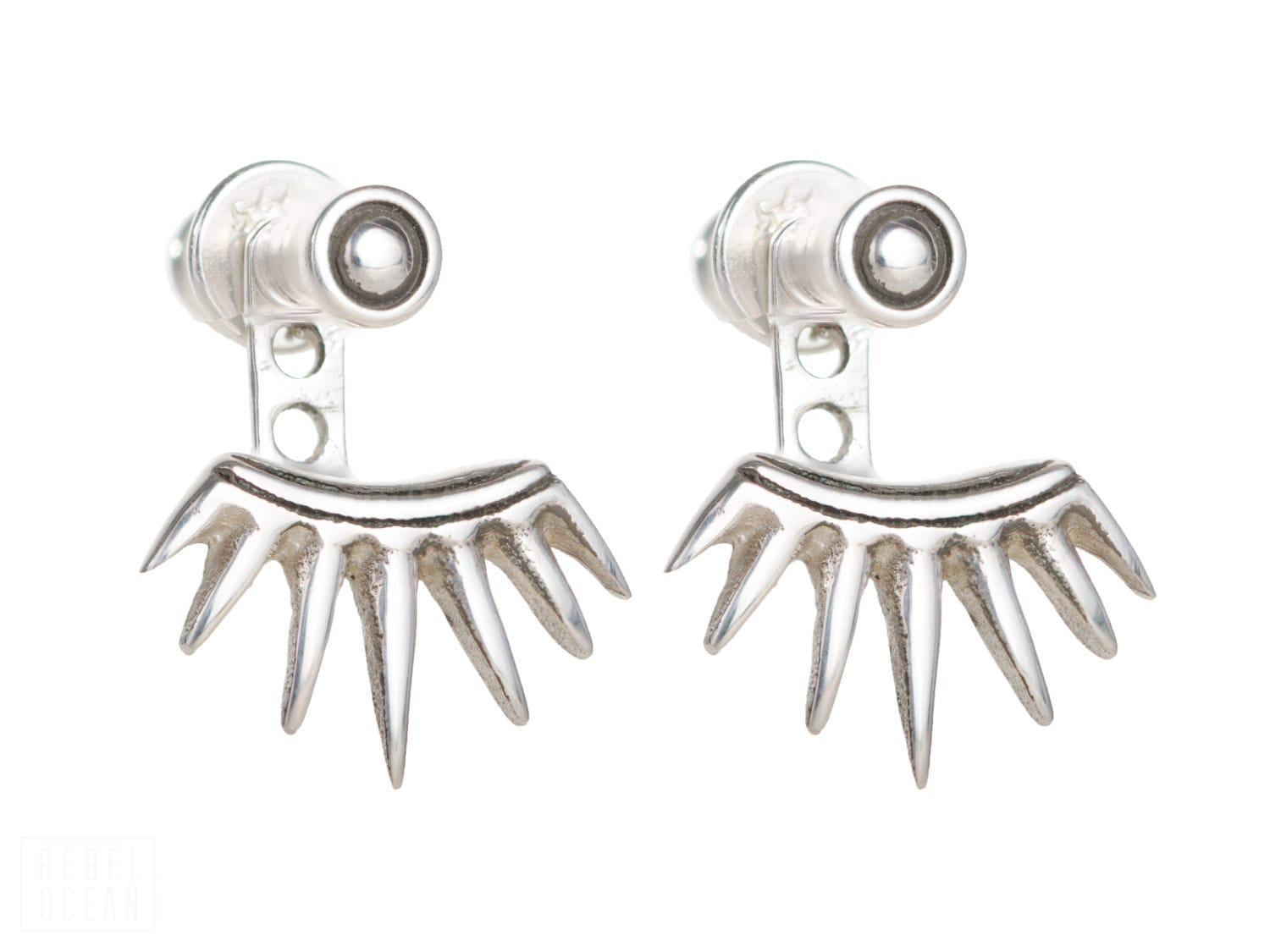Sterling Silver Ear Jacket Earrings Sunshine Ear Cuff Earrings Boho Jewelry  Gift for Her Best Christmas Gift - JKT001