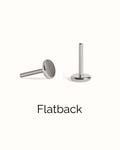 Revelmy piercing Backs - Flat back / Ball back / Screw Ball / Screw Disc - Sold in pairs - 2 Pcs - ONLY match REVELMY Earrings - 16G 18G product logo