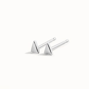 Triangle Earrings Silver & Gold Stud Earrings Minimalist Geometric Earrings Dainty Tiny Stud Earrings Modern Jewelry CST017 Sterling Silver 925