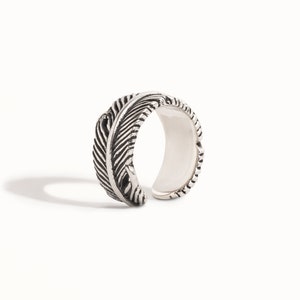 Feder Ohr Manschette Ohrring Sterling Silber Ohr wickeln Ohrringe Boho Schmuck Geschenk für sie ECU007 Bild 4