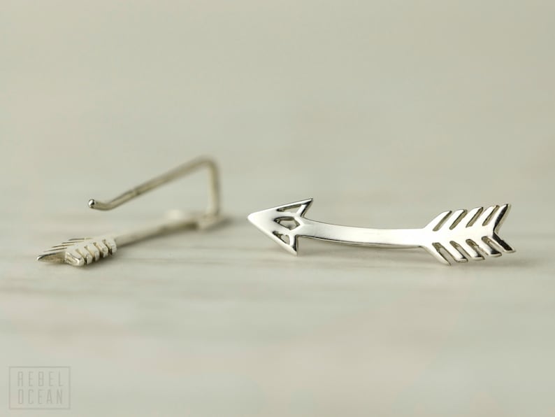 Arrow Earrings Sterling Silver Ear Cuff American Native Ear Etsy