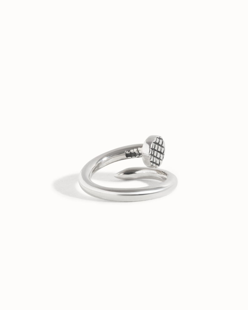 Bague en argent pour le septum des ongles, bague pour le nez, bijoux de corps, argent sterling, style bohème, avant-gardiste, 14 g, 16 g, cadeau pour elle BSE045 image 3