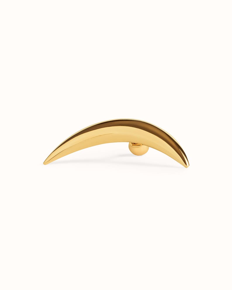 Cartilage Earring Crescent Moon Helix Earring 20G 18G 16G Sterling Silver Minimalist Stud Piercing Dainty Jewelry Ear Cuff Earring - CRT001 Gold