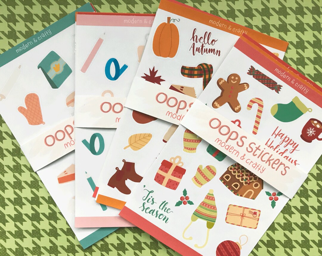 Oops Sticker Sheets Pack of 3, Random Mistake Stickers, Sticker Seconds ...