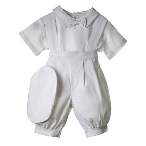 Baby Boy Baptism Outfit, 4 Piece Christening Set with Cap, Blessing Outfit, Traje de Bautizo, Ropon Toddler - Style RUS 908