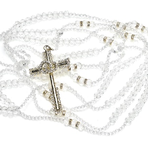 Swarovski Crystal Wedding Lasso, Traditional Wedding Tie with Gold Detailing - Lazo de Boda LA JC 614-G