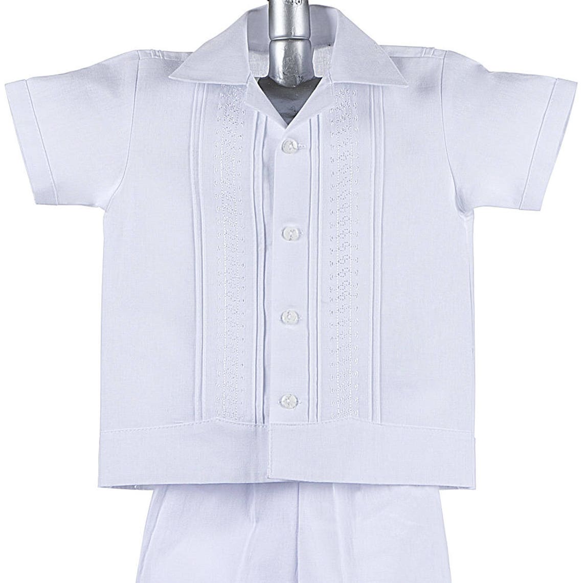 SALE Boys Guayabera Shirt Boys Baptism Shirt Short Sleeve Etsy