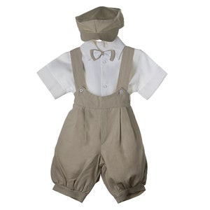 Baptism Outfit for Boys, Baby Boy Blessing Outfit, Ropon Para Niño, Elegant Christening Suit, 4 Piece Christening Set -  RUS 907