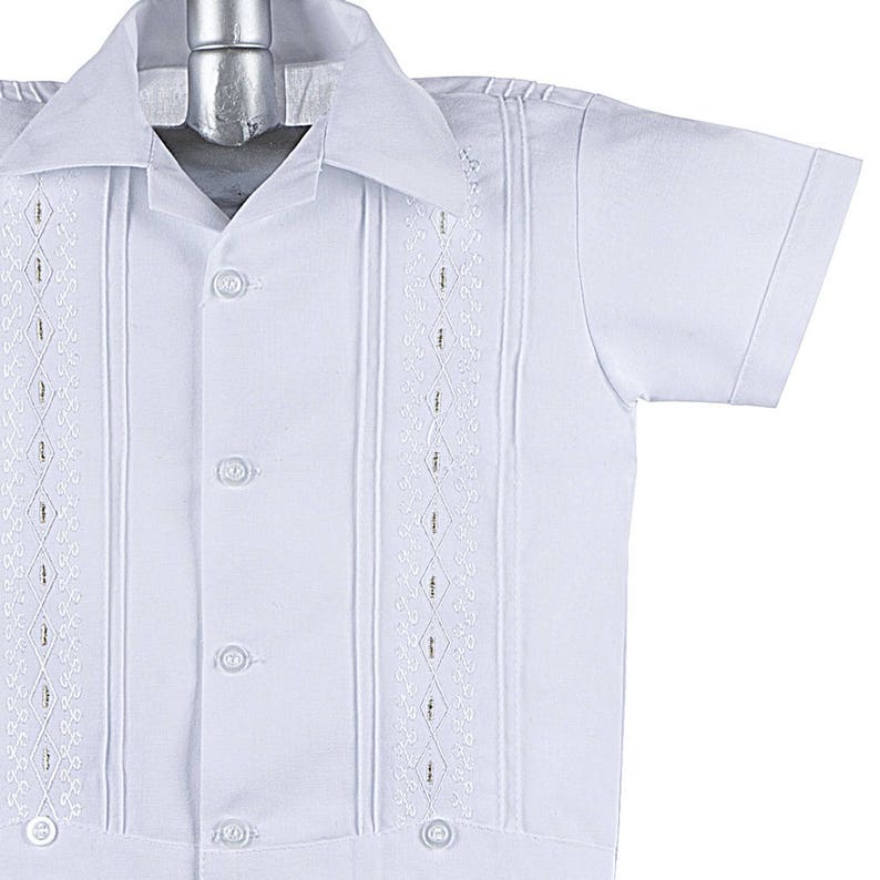 Boys Guayabera Boys Baptism Short Sleeve Guayabera Shirt w/ Etsy