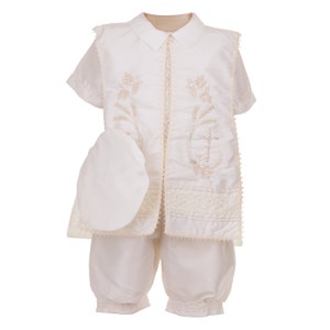 男の子用洗礼服、男の子用洗礼セット、赤ちゃんの祝福服、フォーマルな幼児用スーツ、Traje de Bautizo、Ropon para Niño、スタイル CAP 802