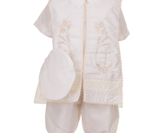 Baptism Outfit for Boy, Boys Christening Set, Baby Blessing Outfit, Formal Infant Suit, Traje de Bautizo, Ropon para Niño, Style CAP 802