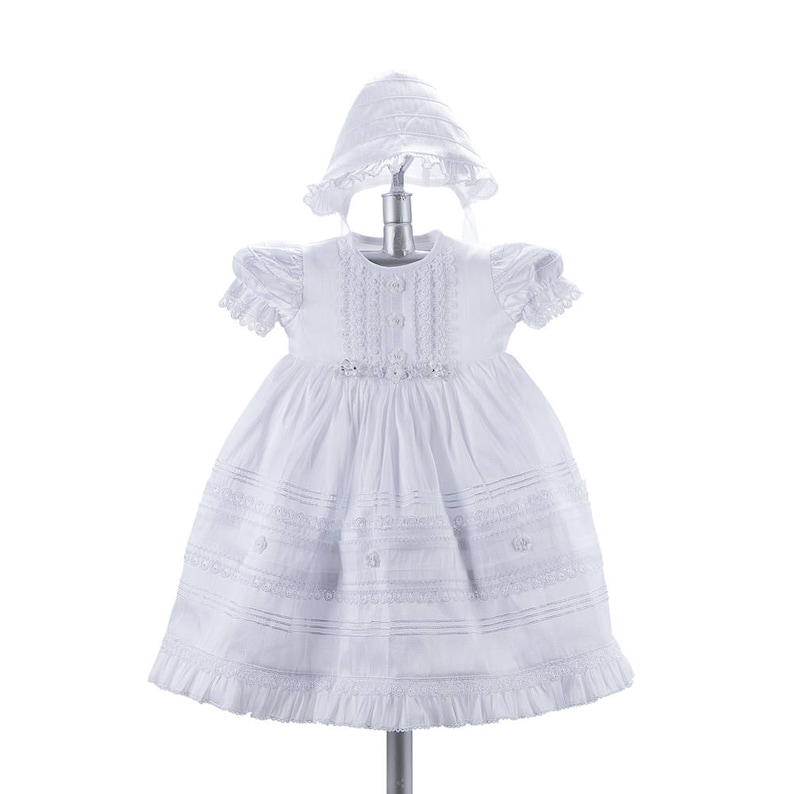 white lace christening dress