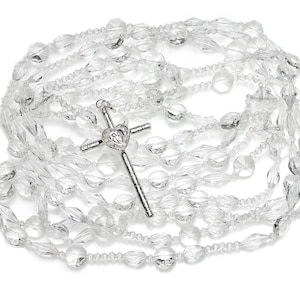 Traditional Wedding Lasso, Silver Crystal Lazo de Boda, Handmade Catholic Unity Cord, Bridal Lasso, Wedding Keepsake, LA JC 610-S