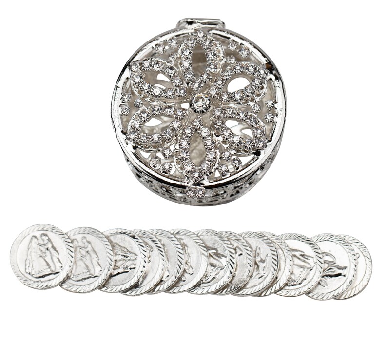 silver wedding ring box