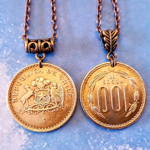 Chile 100 pesos coin pendant 1981-2000 choose year