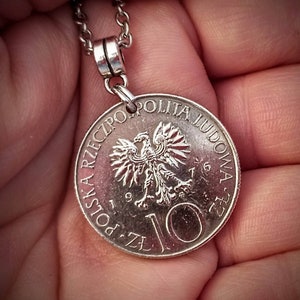 Poland 10 zlotych coin necklace 1975 to 1982, choose year