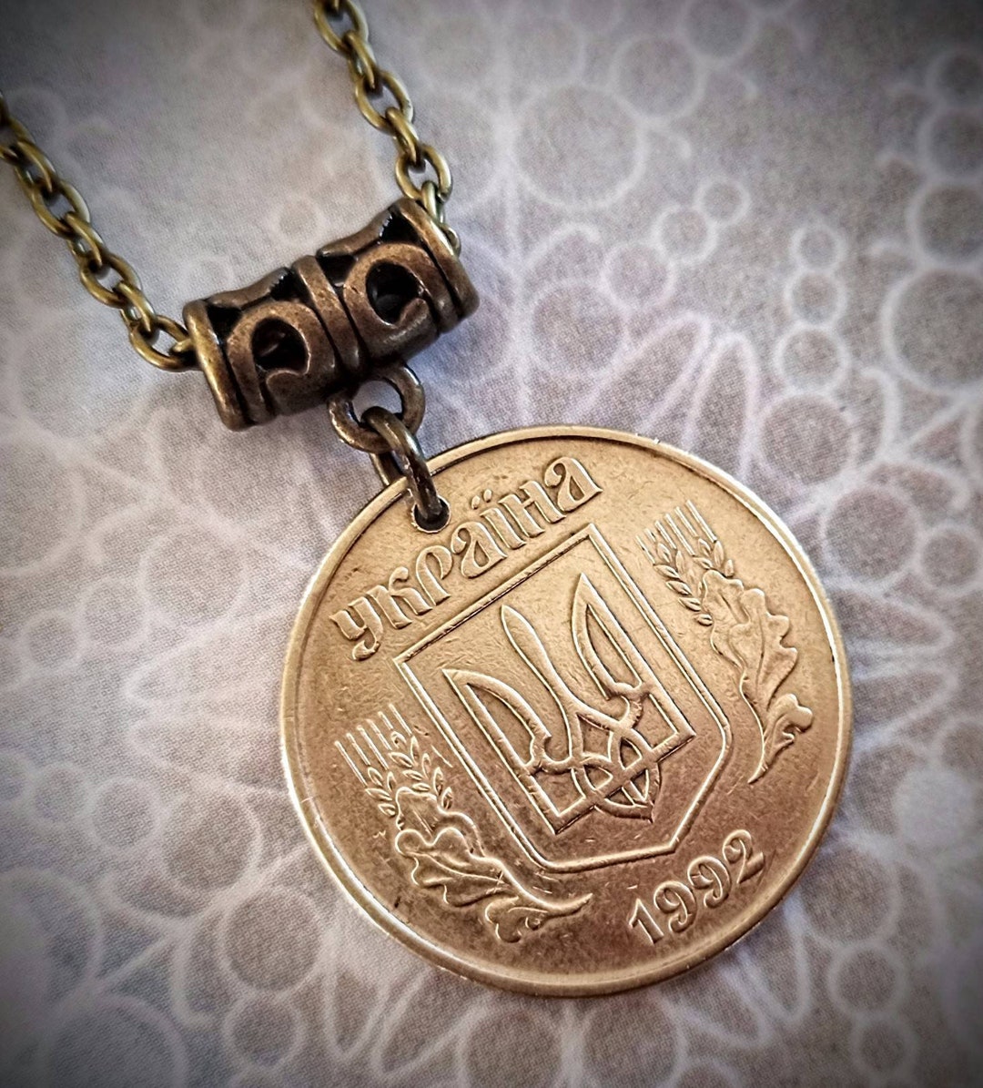 Ukraine 50 Kopiiok Brass 1 Inch Coin Pendant - Etsy