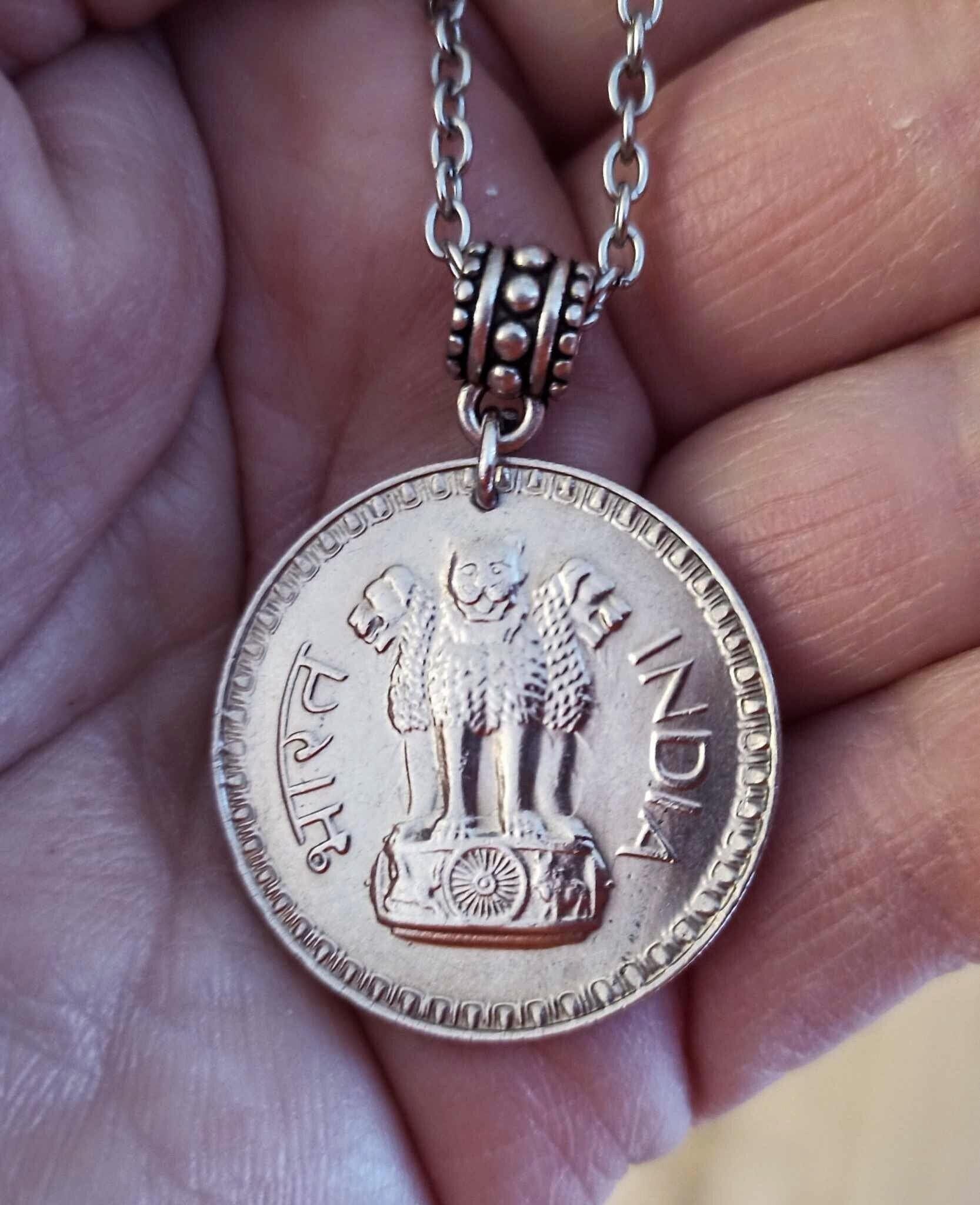 India Rupee Necklace - Etsy