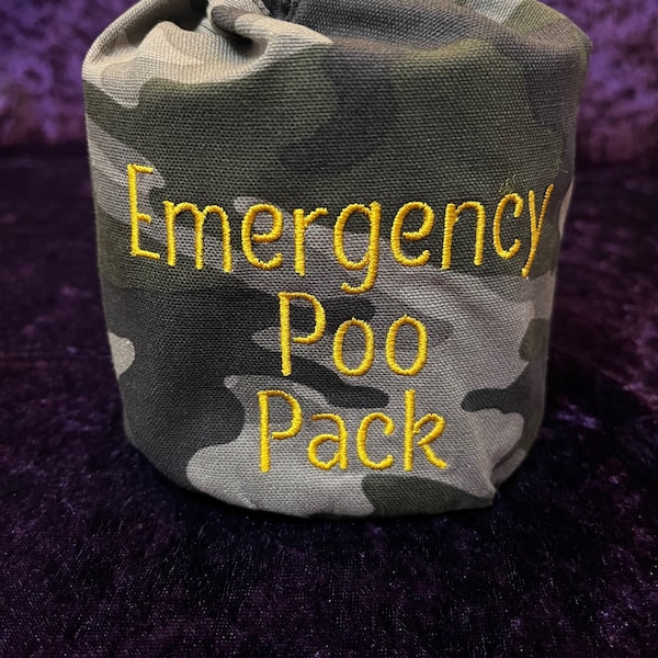 Travel toilet kit - "Emergency Poo Pack" - travel toilet roll carry bag - holds toilet roll & hand sanitiser - free postage in Australia