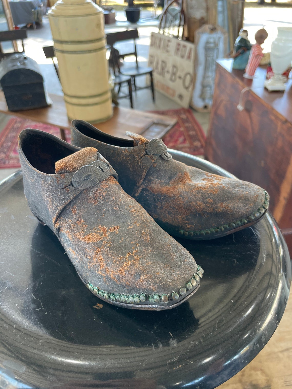 Early Colonial American Leather and Wood Shoes c.1760 Etsy